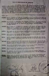 Acta que declara a Omar Carrasco DESERTOR - 12/03/94 10hs