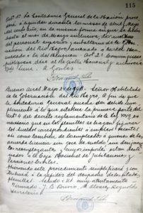Copiador de Notas de la Gobernación 1916 – 1918 del Archivo Histórico de Viedma.