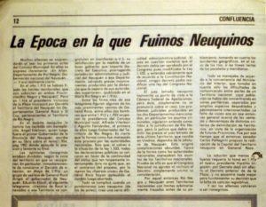 Periódico Confluencia 1980