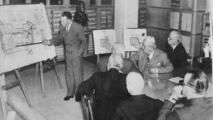 Domingo Pronsato explicando su proyecto de una gran provincia