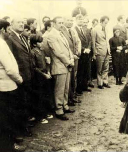 Acto de fundación de Rincón de los Sauces, presidido por el Sr. Gobernador de la provincia de Neuquén, don Felipe Sapag. 20 de diciembre de 1971.