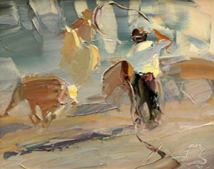 Pal destete - Óleo de Georg Miciu Nicolaevici - San Martín de los Andes.