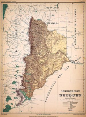 Mapa de la Gobernación del Neuquén – 1889