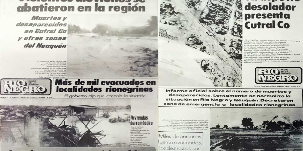 1975 – Gran tormenta e inundación en Neuquén – Cutral Co, la mas afectada