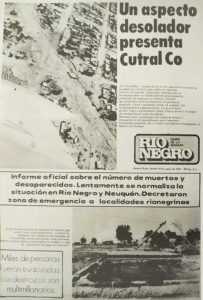 1975 – Gran tormenta e inundación en Neuquén – Cutral Co, la mas afectada