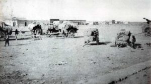 Catangos en la estación Neuquén - 1902 - Sistema provincial de Archivos.