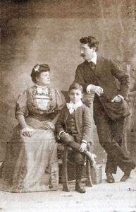 Eduardo Talero y su familia, su esposa Ruth Reed y su hijo Eduardo - 1900