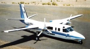 Aero Commander 680 LV-MAU de la flta de TAN (Trasportes Aéreos Neuquén)