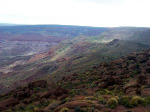 Fotografía de la zona apróximada de la búsqueda de Bairoletto en Neuquén, en la actualidad. El alto, el cordón de los Chihuidos.