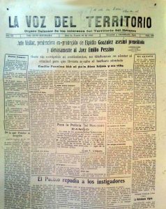 El asesinato del Juez de Paz Emilio Pessino en la nochebuena de 1930 de Chos Malal, conmocionó durante varios años el territorio del Neuquén.