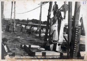 Construcción del Dique Ballester sobre el río Neuquén
