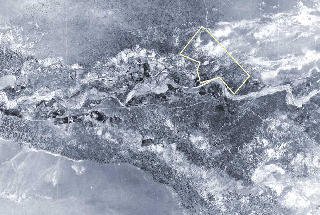 Vista Aérea de Picún Leufú - 1972