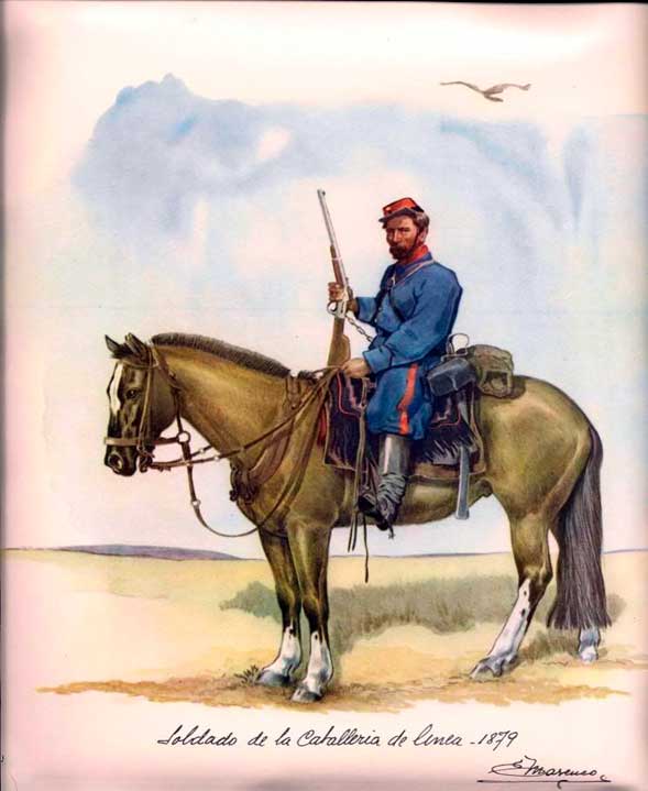Soldado de caballería de línea - 1879