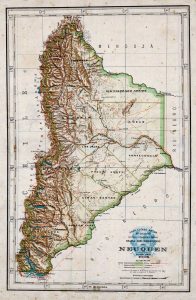 Mapa del Neuquén del año 1906, elaborado por el Instituto Geográfico Militar.