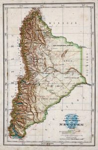 Mapa del Neuquén del año 1906, elaborado por el Instituto Geográfico Militar.