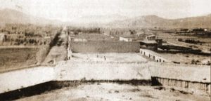 Chos Malal, capital del territorio del Neuquén a finales del Siglo XIX, foto tomada desde el Torreón.