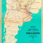 Mapa de ferrocarriles, correos y telégrafos de la República Argentina - 1888 -