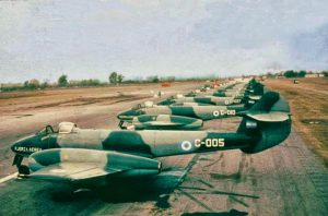 Glosters Meteors de la Fuerza Aérea Argentina