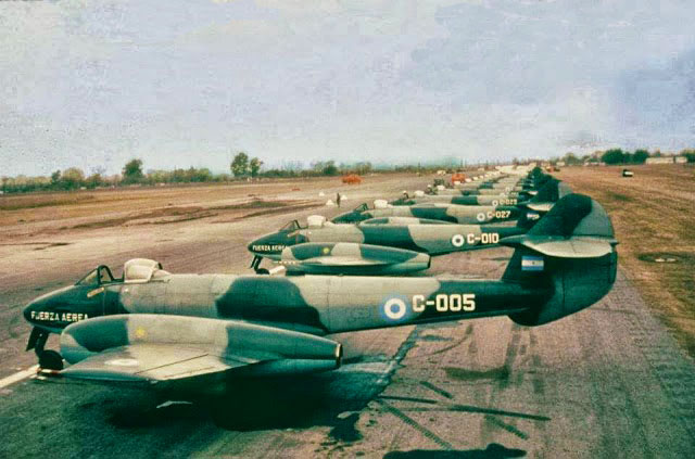 Glosters Meteors de la Fuerza Aérea Argentina