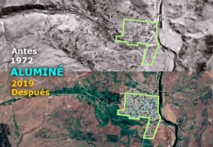 Vista Aérea de Aluminé - 1972 - 2019