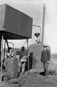 Primer ensayo de destilación de petróleo - 1918