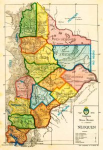 Mapa del territorio del Neuquén - Revista Billiken, 1931