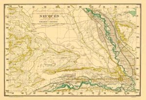 Plano Topográfico - La confluencia del rio Neuquén con el rio Limay - 1939. Alto Valle.