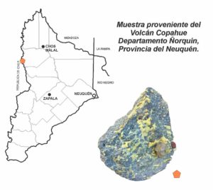 Muestra de azufre del volcán Copahue