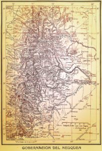 Mapa del territorio del Neuquén de 1921