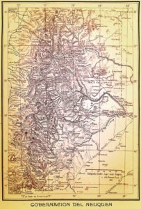 Mapa del territorio del Neuquén de 1921