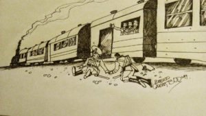 Rebelión en el tren - Ilustración: "Bud" Cáceres.