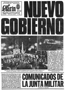 Tapa del Diario Clarín del 24 de Marzo de 1976.