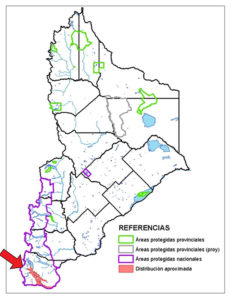 Área de distribución en Neuquén del cormorán imperial