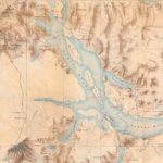 Mapa Topográfico de la cordillera de los Andes - Nahuel Huapi - 1914 - De la comisión de estudios hidrológicos dirigida por Bailey Willis.