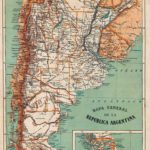 Mapa de la República Argentina, editado en 1888 por Felix Lajouane, impreso en la imprenta de Erhard hermanos.