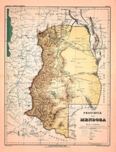 Mapa de la provincia de Mendoza - 1889