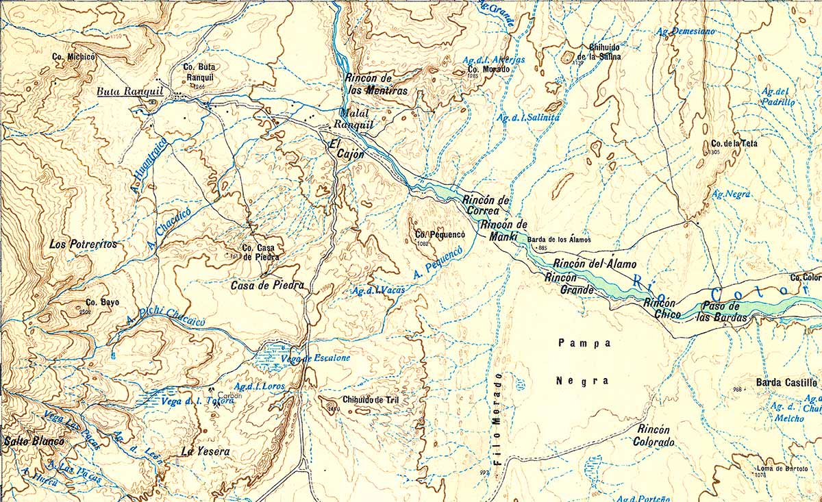 Plano topográfico – Buta Ranquil – 1940 - Territorio del Neuquén