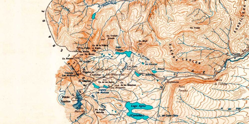Volcán Copahue - 1962 - Carta topográfica