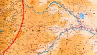 Mapa de la zona central de Neuquén - 1965