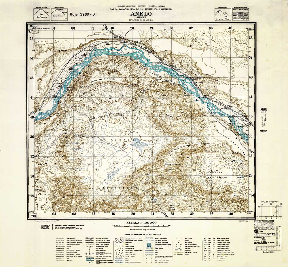 Plano topográfico – Añelo – 1943