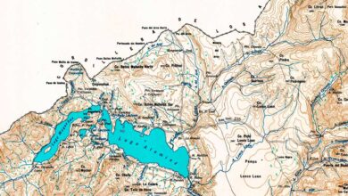 Plano topográfico - Lago Aluminé - 1962