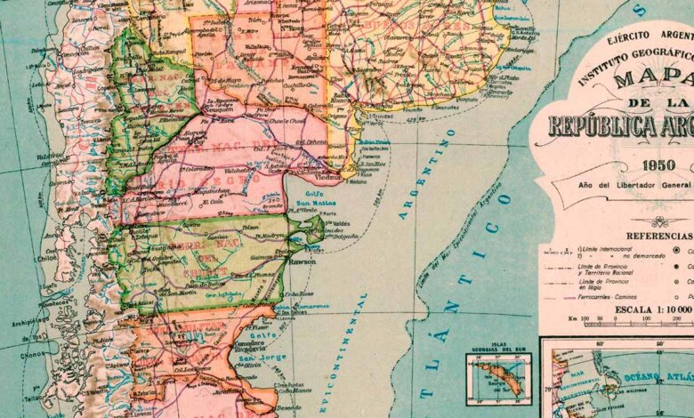 Mapa de la República Argentina de 1950 → Más Neuquén Mapa de la República Argentina de 1950