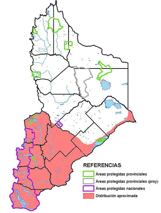 Distribución en Neuquén del Atajacaminos ñañarcá