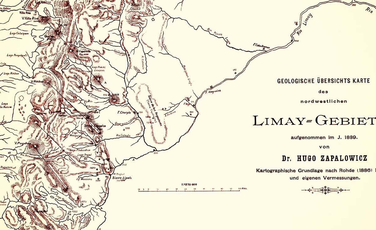 Mapa general de la zona del Limay - 1889 -