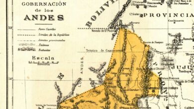Mapa de la Gobernación de los Andes – 1909