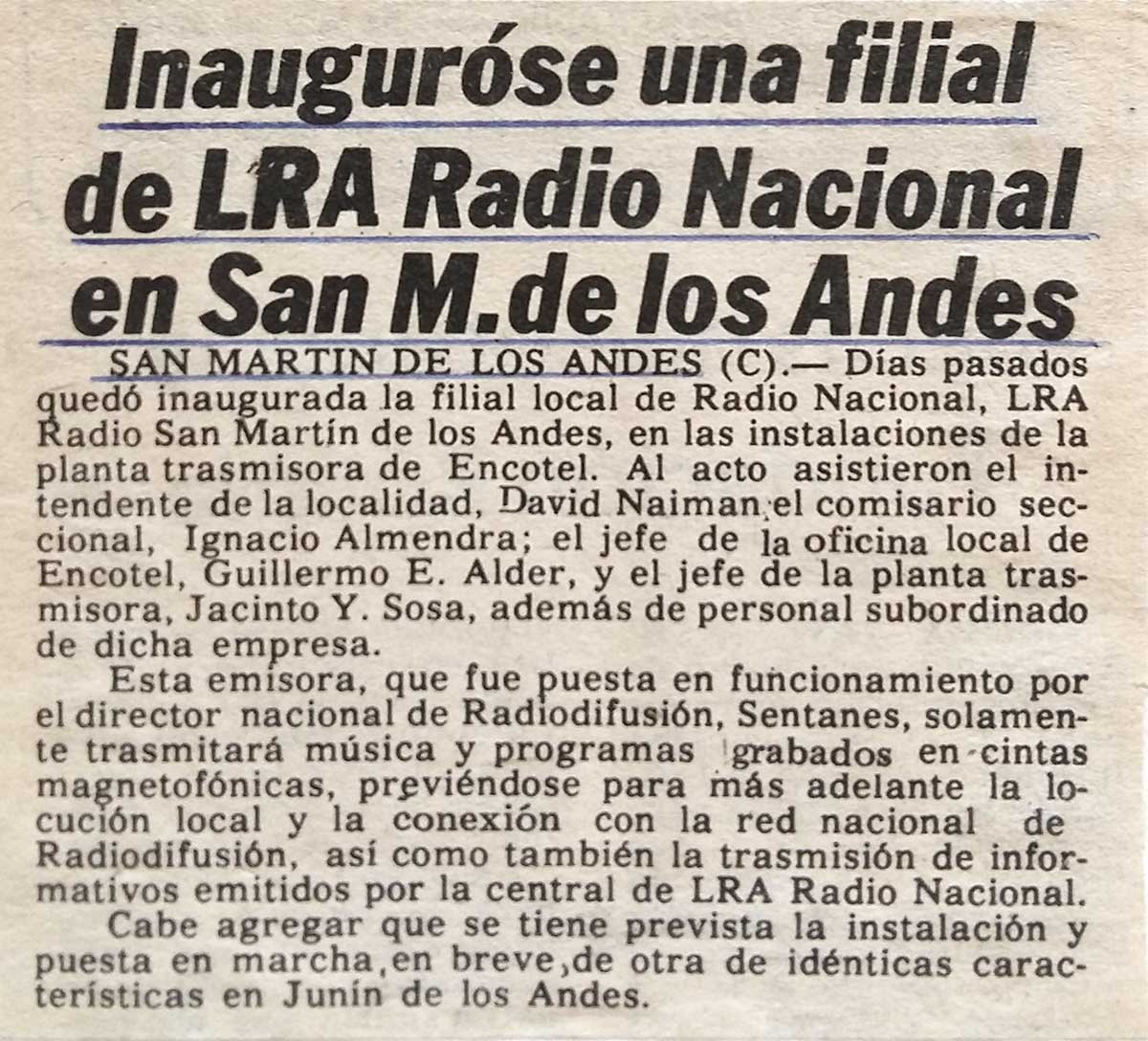 L.R.A. 53 - Radio Nacional San Martín de los Andes