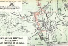 La Zanja Alsina – 1877 – Plano General de la Nueva Línea de Frontera sobre La Pampa.