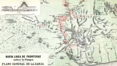 La Zanja Alsina – 1877 – Plano General de la Nueva Línea de Frontera sobre La Pampa.
