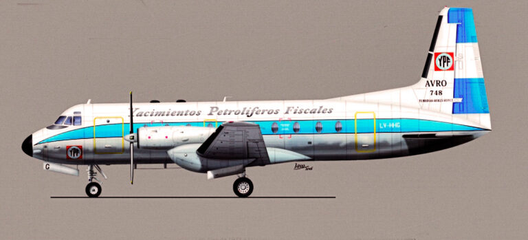La caída de un avión - El Avro 748 de YPF