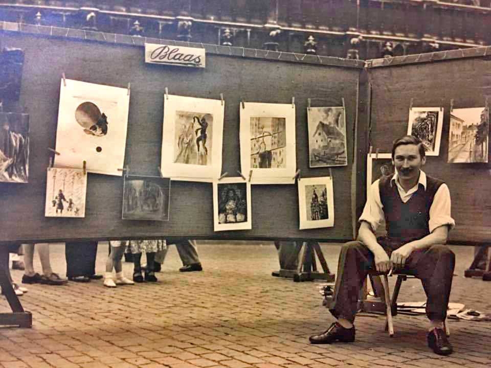 Günther en una exposición en su juventud.